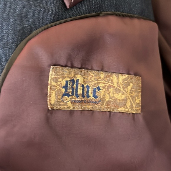 Blue Linen Blazer Jacket Size 42R 100% Linen NWT 42 R - Picture 3 of 11